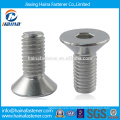 In Stock Alibaba China Supplier DIN7991 Carbon Steel/Stainless Steel Hexagon Socket Countersunk Head Screw With Zinc Plated/BO